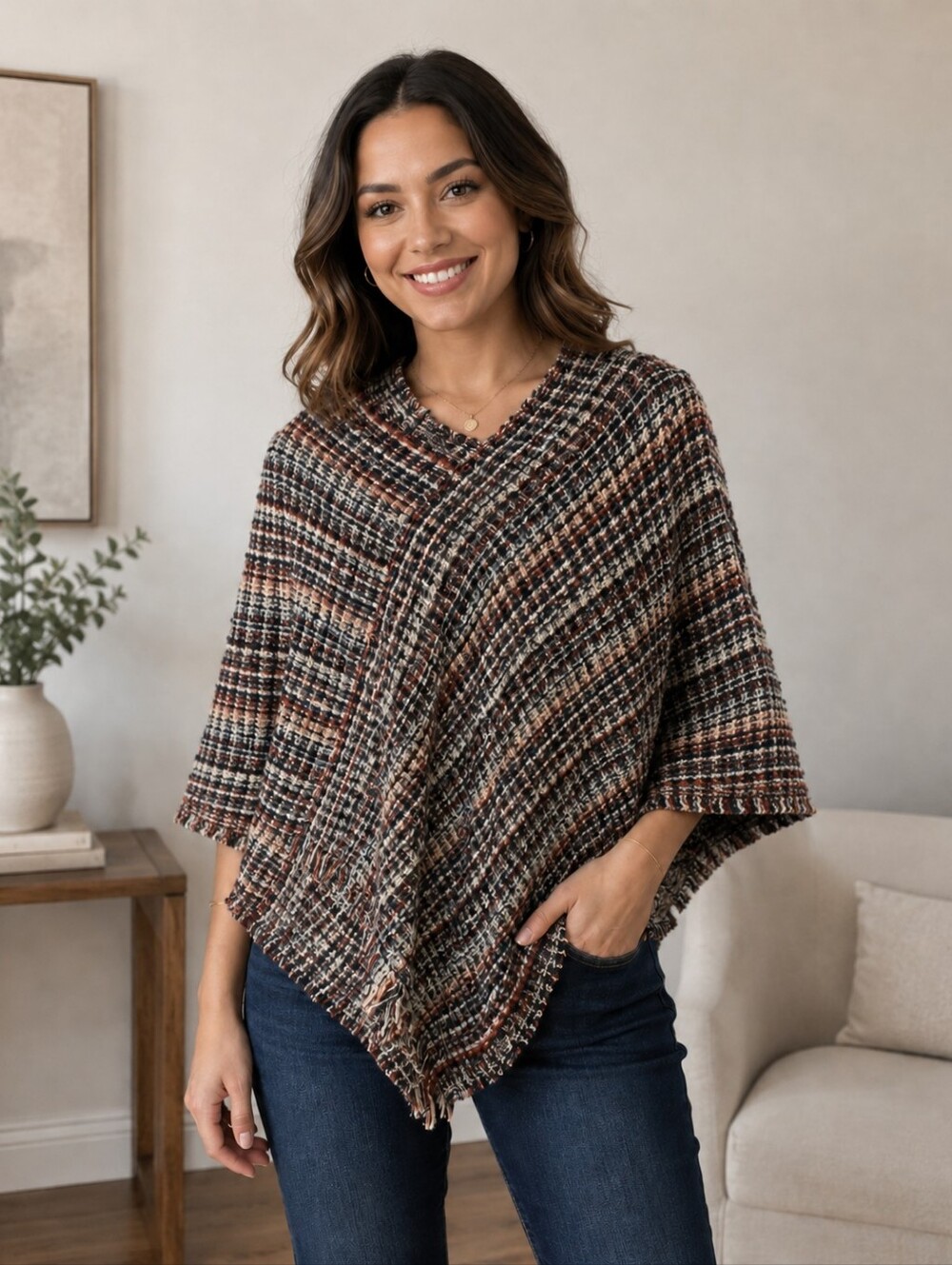 Nicole Marciano Pullover Poncho One Size